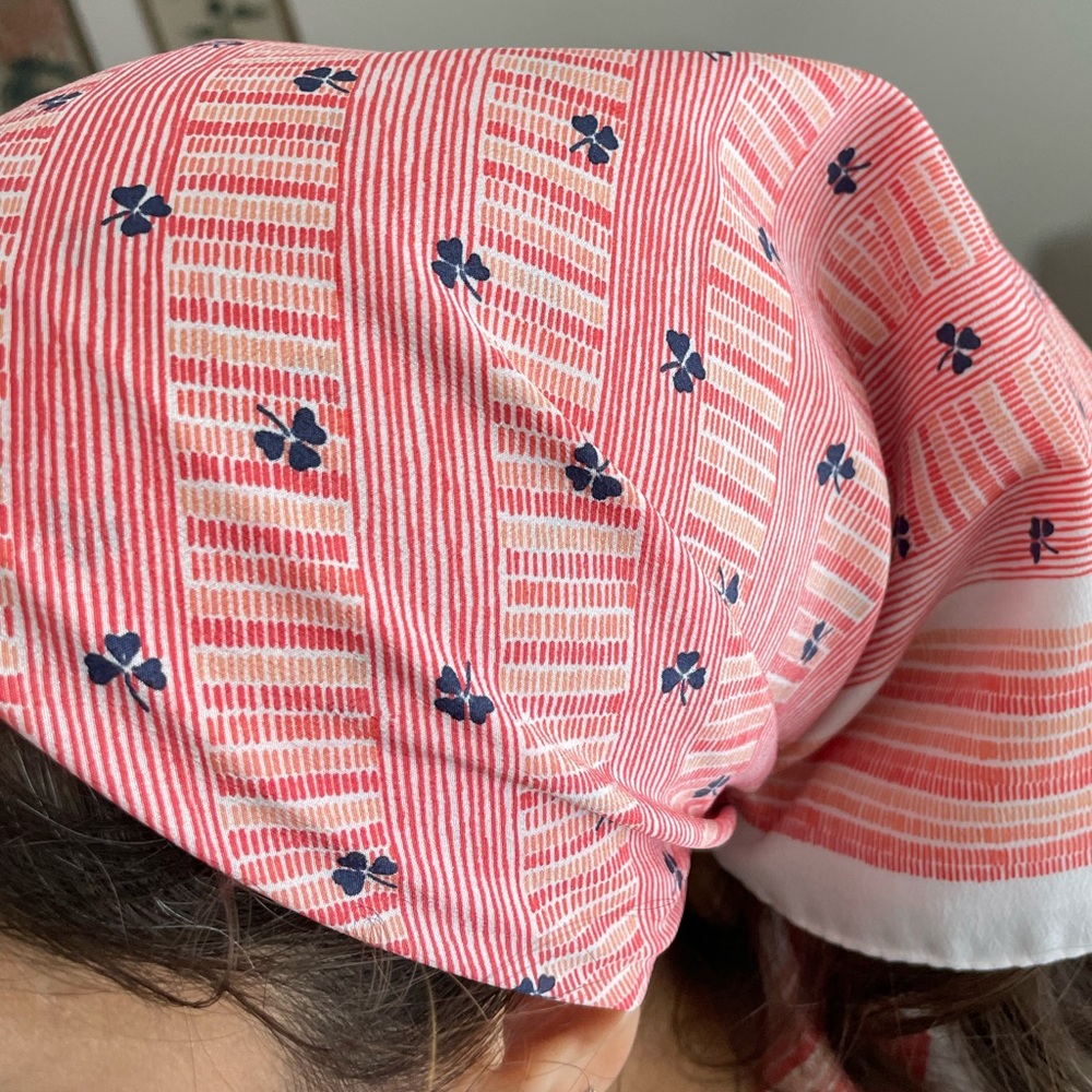 Vintage lucky clover scarf
